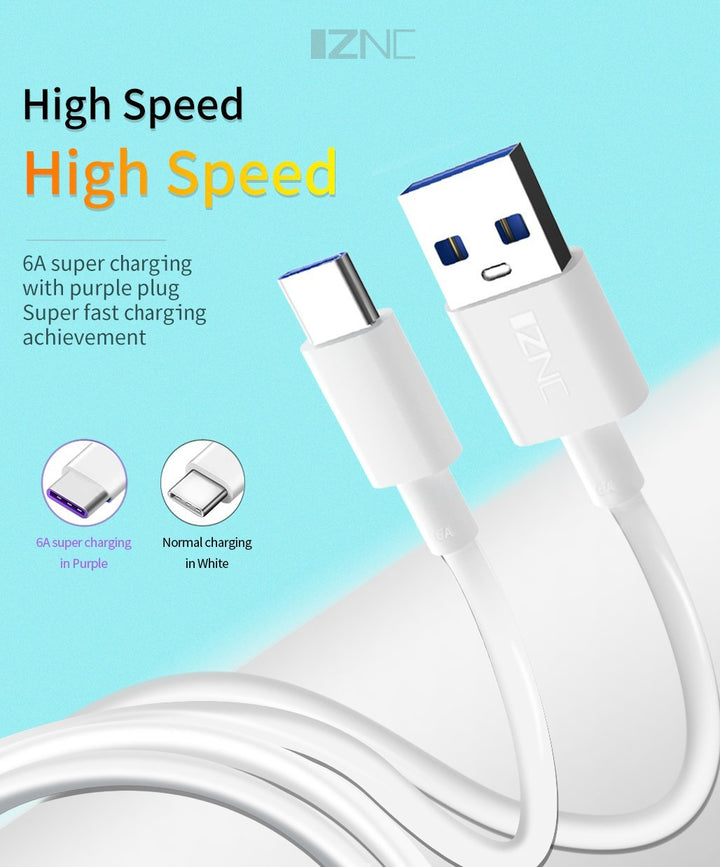 6A Super Fast Charging Cable USB Apple / Type-C - Latest Living
